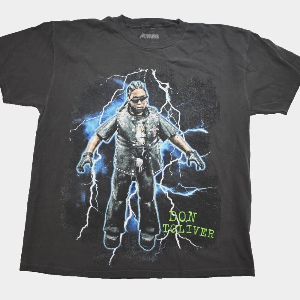 Don Toliver Psycho Tour Black Wash (Gray) Mens Shirt New XL